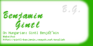 benjamin gintl business card